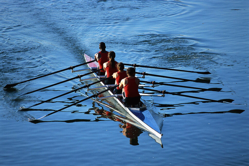 Rowers Rowing Boat Connecting Marketing To New Revenue Kpis 2806